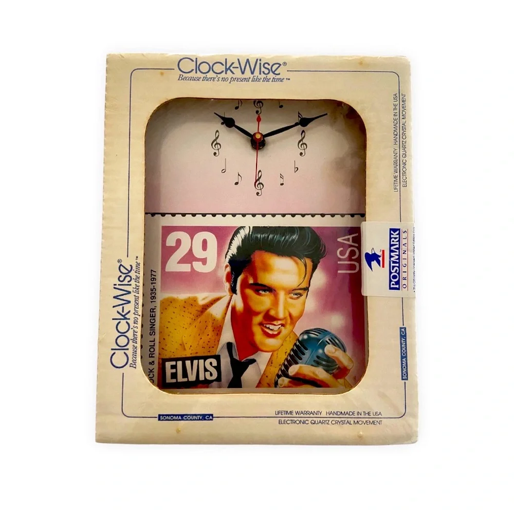 Elvis Clock Wise Battery Operated Postmark Originals Stamp Limited Edition NEW